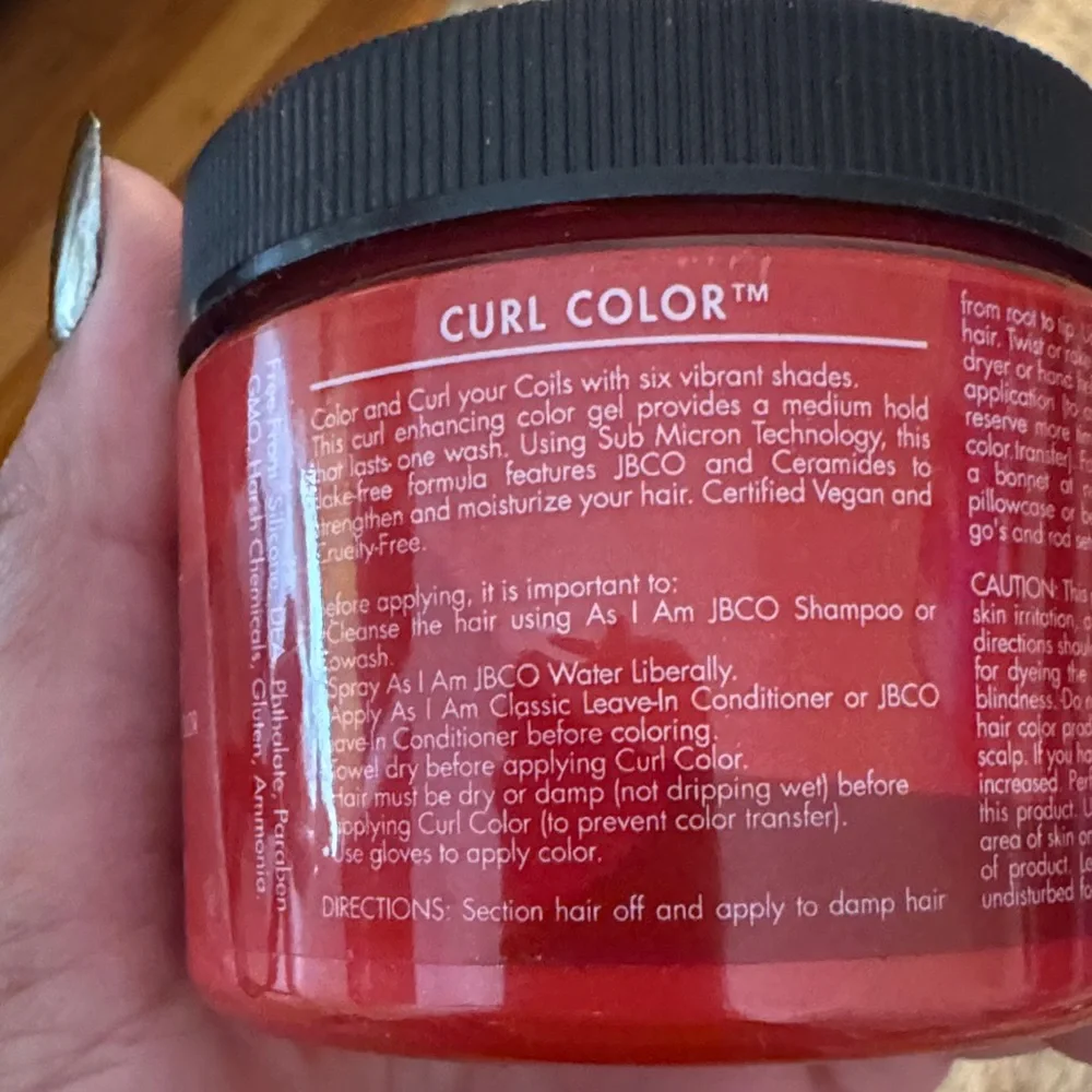 Set of 2 AS I AM HOT RED and BOLD GOLD temporary hair color hair curl gel